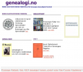 Skjermbilde av forsiden til Genealogi.no (20. november 2003).