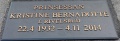 Gravplaten på graven til prinsesse Kristine Bernadotte.